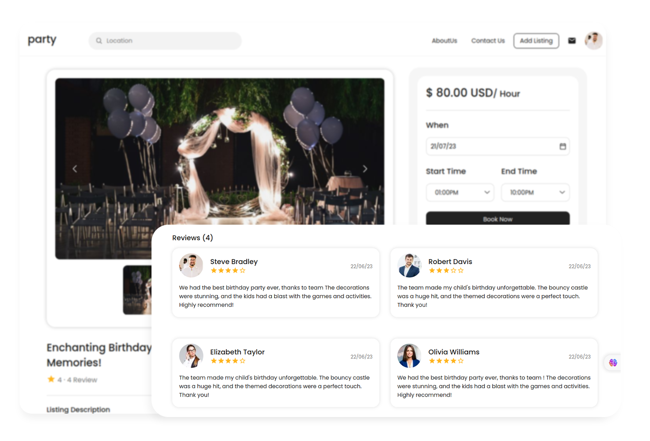 Rate Your Customers In Party Rental Software